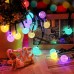 Toodour Solar Globe String Lights, 35.6ft 60 LED Outdoor Bulb String Lights, Waterproof 8 Modes Solar Patio Lights for Garden, Gazebo, Yard, Party Decorations (Multicolor)