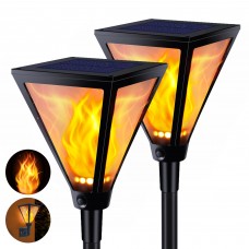 Toodour Solar Christmas Lights Outdoor, 2 Pack 94 LED Larger Solar Torch Lights with Flickering Flame, Waterproof Solar Powered Outdoor Lights Landscape Decorative Lighting for Christmas Decor