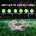 Toodour 12 Pack Solar Ground Lights Outdoor, 8 LED Waterproof Solar in-Ground Disk Lights for Garden Driveway Lawn Pathway Yard Pool Step, Warm White