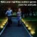 Toodour 12 Pack Solar Ground Lights Outdoor, 8 LED Waterproof Solar in-Ground Disk Lights for Garden Driveway Lawn Pathway Yard Pool Step, Warm White