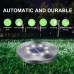 Toodour 6 Pack Solar Ground Lights Outdoor, 8 LED Waterproof Solar in-Ground Disk Lights for Garden Driveway Lawn Pathway Yard Pool Step, White