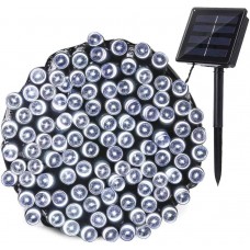 Toodour Solar Christmas Lights, 72ft 200 LED 8 Modes Solar String Lights, Waterproof Solar Fairy Lights for Xmas Tree, Garden, Patio, Holiday, Party, Outdoor Christmas Decorations (White)