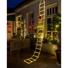 Toodour LED Christmas Lights - 10ft Christmas Decorative Ladder Lights with Santa Claus, Christmas Decorations Lights for Indoor Outdoor, Window, Garden, Home, Wall, Xmas Tree Decor (Warm White)