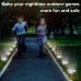 Toodour 6 Pack Solar Ground Lights Outdoor, 8 LED Waterproof Solar in-Ground Disk Lights for Garden Driveway Lawn Pathway Yard Pool Step, White