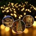 Toodour Solar Christmas Lights, 72ft 200 LED 8 Modes Solar String Lights, Waterproof Solar Fairy Lights for Garden, Patio, Home, Holiday, Party, Outdoor Christmas Decorations (Warm White)