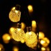 Solar String Lights 50 LED 29.5ft Solar Patio Lights with 8 Modes, Waterproof Crystal Ball String Lights for Patio, Lawn, Garden, Wedding, Party, Christmas Decor(Warm White)