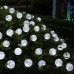 Toodour Globe Solar String Lights, 35.6ft 60 LED Outdoor Bulb String Lights,Waterproof 8 Modes Solar Patio Lights for Patio, Garden, Gazebo, Yard, Outdoors (White)