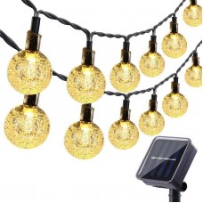 Toodour Globe Solar String Lights, 35.6ft 60 LED Outdoor Bulb String Lights,Waterproof 8 Modes Solar Patio Lights for Patio, Garden, Gazebo, Yard, Outdoors (Warm White)