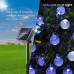 Toodour Solar Outdoor String Lights, 35.6ft 60 LED Globe String Lights, Waterproof 8 Modes Solar Powered Patio Lights for Garden, Home, Fence, Yard Decorations (Blue)