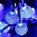 Toodour Solar Outdoor String Lights, 35.6ft 60 LED Globe String Lights, Waterproof 8 Modes Solar Powered Patio Lights for Garden, Home, Fence, Yard Decorations (Blue)
