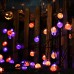 Toodour Solar Halloween Lights Outdoor 35.6ft 60 LED Globe Orange & Purple String Lights with 8 Modes, Waterproof Halloween String Lights for Patio Garden Lawn Gazebo Yard Porch Halloween Decorations