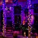 Toodour Solar Halloween Lights Outdoor 35.6ft 60 LED Globe Orange & Purple String Lights with 8 Modes, Waterproof Halloween String Lights for Patio Garden Lawn Gazebo Yard Porch Halloween Decorations
