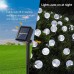 Toodour Solar String Lights Outdoor, 35.6ft 60 LED Globe String Lights, Waterproof 8 Modes Solar Powered Patio Lights for Garden, Porch, Wedding Decorations (White)