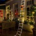 Toodour Christmas Lights Outdoor, 10ft LED Christmas Decorative Ladder Lights with Santa Claus, Christmas Outdoor Decor for Window, Porch, Garden, Xmas Tree (Multicolor)