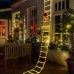 Toodour Christmas Lights Outdoor, 10ft LED Christmas Decorative Ladder Lights with Santa Claus, Christmas Outdoor Decor for Window, Porch, Garden, Xmas Tree (Multicolor)