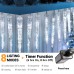 Christmas Icicle Lights, 20 icicles 90 LED Icicle Lights, Outdoor Indoor Crystal Ice String Lights, Connectable White Icicle Lights for Christmas Decorations