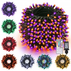 Toodour Halloween Lights Indoor, 82ft 200 LED Halloween String Lights with Remote, RGB Color Changing Lights Decorations for Home, Party, Xmas Tree