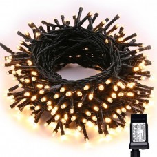 Toodour Christmas Lights Warm White, 82ft 200 LED Christmas String Lights with 8 Modes, Timer, Connectable Plug in Christmas Outdoor Indoor Lights for Home Garden Party Xmas Tree Decor