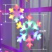 Toodour Christmas Snowflake Lights Outdoor, 17.22ft 264 LED Icicle Lights with 22 Drops, Connectable, 8 Modes Waterproof Multicolor Christmas Lights for Curtain Eaves Window Xmas Decorations
