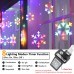 Toodour Christmas Snowflake Lights Outdoor, 17.22ft 264 LED Icicle Lights with 22 Drops, Connectable, 8 Modes Waterproof Multicolor Christmas Lights for Curtain Eaves Window Xmas Decorations
