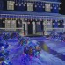 Toodour Christmas Snowflake Lights Outdoor, 17.22ft 264 LED Icicle Lights with 22 Drops, Connectable, 8 Modes Waterproof Multicolor Christmas Lights for Curtain Eaves Window Xmas Decorations