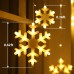 Toodour Christmas Snowflake Lights Outdoor, 17.22ft 264 LED Snowflake Icicle Lights with 22 Drops, Connectable, 8 Modes Waterproof Christmas Lights for Curtain Eaves Window Xmas Decor (Warm White)
