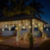 Toodour Christmas Snowflake Lights Outdoor, 17.22ft 264 LED Snowflake Icicle Lights with 22 Drops, Connectable, 8 Modes Waterproof Christmas Lights for Curtain Eaves Window Xmas Decor (Warm White)