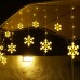 Toodour Christmas Snowflake Lights Outdoor, 17.22ft 264 LED Snowflake Icicle Lights with 22 Drops, Connectable, 8 Modes Waterproof Christmas Lights for Curtain Eaves Window Xmas Decor (Warm White)