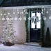 Toodour Christmas Snowflake Lights Outdoor, 17.22ft 264 LED Snowflake Icicle Lights with 22 Drops, Connectable, 8 Modes Waterproof Christmas Lights for Curtain Eaves Window Xmas Decor (White)
