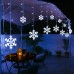 Toodour Christmas Snowflake Lights Outdoor, 17.22ft 264 LED Snowflake Icicle Lights with 22 Drops, Connectable, 8 Modes Waterproof Christmas Lights for Curtain Eaves Window Xmas Decor (White)