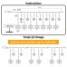 Toodour Christmas Snowflake Lights Outdoor, 17.22ft 264 LED Snowflake Icicle Lights with 22 Drops, Connectable, 8 Modes Waterproof Christmas Lights for Curtain Eaves Window Xmas Decor (White)