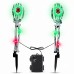 Toodour Halloween Pathway Lights Outdoor, Battery Operated Halloween Skeleton Hands with Light Up Eyeballs & Spiders, Waterproof Halloween Decor for Walkway Garden Yard Lawn, Green