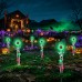 Toodour Halloween Pathway Lights Outdoor, Battery Operated Halloween Skeleton Hands with Light Up Eyeballs & Spiders, Waterproof Halloween Decor for Walkway Garden Yard Lawn, Green