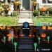 Toodour Halloween Pathway Lights Outdoor, Battery Operated Halloween Skeleton Hands with Light Up Eyeballs & Spiders, Waterproof Halloween Decor for Walkway Garden Yard Lawn, Green