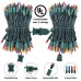 Toodour Multicolor Christmas Lights, 26.5ft 100 Count Incandescent Christmas String Lights, UL Certified Connectable Green Wire Xmas Lights for Home, Holiday, Party, Tree Decorations