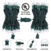 Toodour Warm White Christmas Lights, 26.5ft 100 Count Incandescent Christmas String Lights, Connectable Green Wire Clear Mini Bulbs for Home, Party, Xmas Tree Decorations