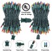 Toodour Multicolor Christmas Lights, 14.27ft 50 Count Incandescent Christmas String Lights, UL Certified Connectable Green Wire Xmas Lights for Home, Holiday, Party, Xmas Tree Decorations