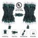 Toodour Warm White Christmas Lights, 14.27ft 50 Count Incandescent Christmas String Lights, UL Certified Connectable Green Wire Xmas Lights for Home, Holiday, Party, Xmas Tree Decorations