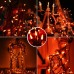Toodour Orange Halloween Lights, 25ft 100 Count Incandescent Halloween String Lights, UL Certified Connectable Mini Bulbs Orange String Lights for Home, Garden, Porch, Halloween Party Decorations