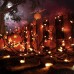Toodour Orange Halloween Lights, 25ft 100 Count Incandescent Halloween String Lights, UL Certified Connectable Mini Bulbs Orange String Lights for Home, Garden, Porch, Halloween Party Decorations