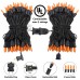 Toodour Orange Halloween Lights, 25ft 100 Count Incandescent Halloween String Lights, UL Certified Connectable Mini Bulbs Orange String Lights for Home, Garden, Porch, Halloween Party Decorations