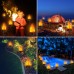 Toodour Solar Halloween Lights Outdoor, 4 Pack Solar Torch Lights with Flickering Flame, Waterproof LED Flame Torches - Outdoor Light for Camping Garden Landscape Yard Halloween Decorations