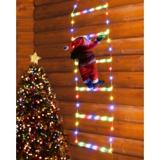 Toodour LED Christmas Light - Christmas Decorative Ladder Lights with Santa Claus, Christmas Decorations Lights for Indoor Outdoor, Window, Garden, Home Decor - Multicolor