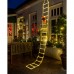 Toodour Christmas Lights Outdoor, 10ft Christmas Decorative Ladder Lights with Santa Claus, LED Christmas Lights for Porch, Window, Xmas Tree Decorations (Warm White)
