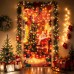 Christmas Door Cover with Lights, 36*80 Inch Front Door Decor with 8 Modes Timer, Santa Claus Warm White Christmas Light for Front Door Porch Banner Backdrop House Xmas Indoor Outdoor Decorations