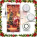 Christmas Door Cover with Lights, 36*80 Inch Front Door Decor with 8 Modes Timer, Santa Claus Warm White Christmas Light for Front Door Porch Banner Backdrop House Xmas Indoor Outdoor Decorations