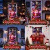 Christmas Door Cover with Lights, 36*80 Inch Front Door Decor with 8 Modes Timer, Santa Claus Multicolor Christmas Light for Front Door Porch Banner Backdrop House Xmas Indoor Outdoor Decorations Christmas Door Cover with Lights, 36*80 Inch Front Door Decor with 8 Modes Timer, Santa Claus Multicolor Christmas Light for Front Door Porch Banner Backdrop House Xmas Indoor Outdoor Decorations