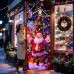 Christmas Door Cover with Lights, 36*80 Inch Front Door Decor with 8 Modes Timer, Santa Claus Multicolor Christmas Light for Front Door Porch Banner Backdrop House Xmas Indoor Outdoor Decorations Christmas Door Cover with Lights, 36*80 Inch Front Door Decor with 8 Modes Timer, Santa Claus Multicolor Christmas Light for Front Door Porch Banner Backdrop House Xmas Indoor Outdoor Decorations