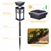 Toodour Solar Lights Outdoor Waterproof, 6 Pack LED Solar Powered Torch Lights with Flicking Flame, Landscape Lighting for Garden Yard Pathway, Warm White