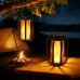 Toodour Solar Lights Outdoor, 2 Pack Hanging Solar Lanterns with 4 Lighting Mode, Type-C Charging, Waterproof Decorative Lights for Garden, Patio, Landscape, Yard, Camping
